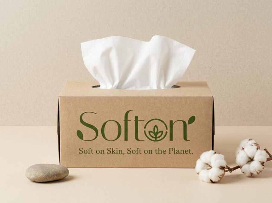 100% Recycled Facial Tissue